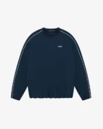 PIPED WINDBREAKER SWEATSHIRT NAVY