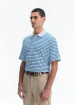 PLAYERS POLO WHITE/BLUE/GREEN - Image 3