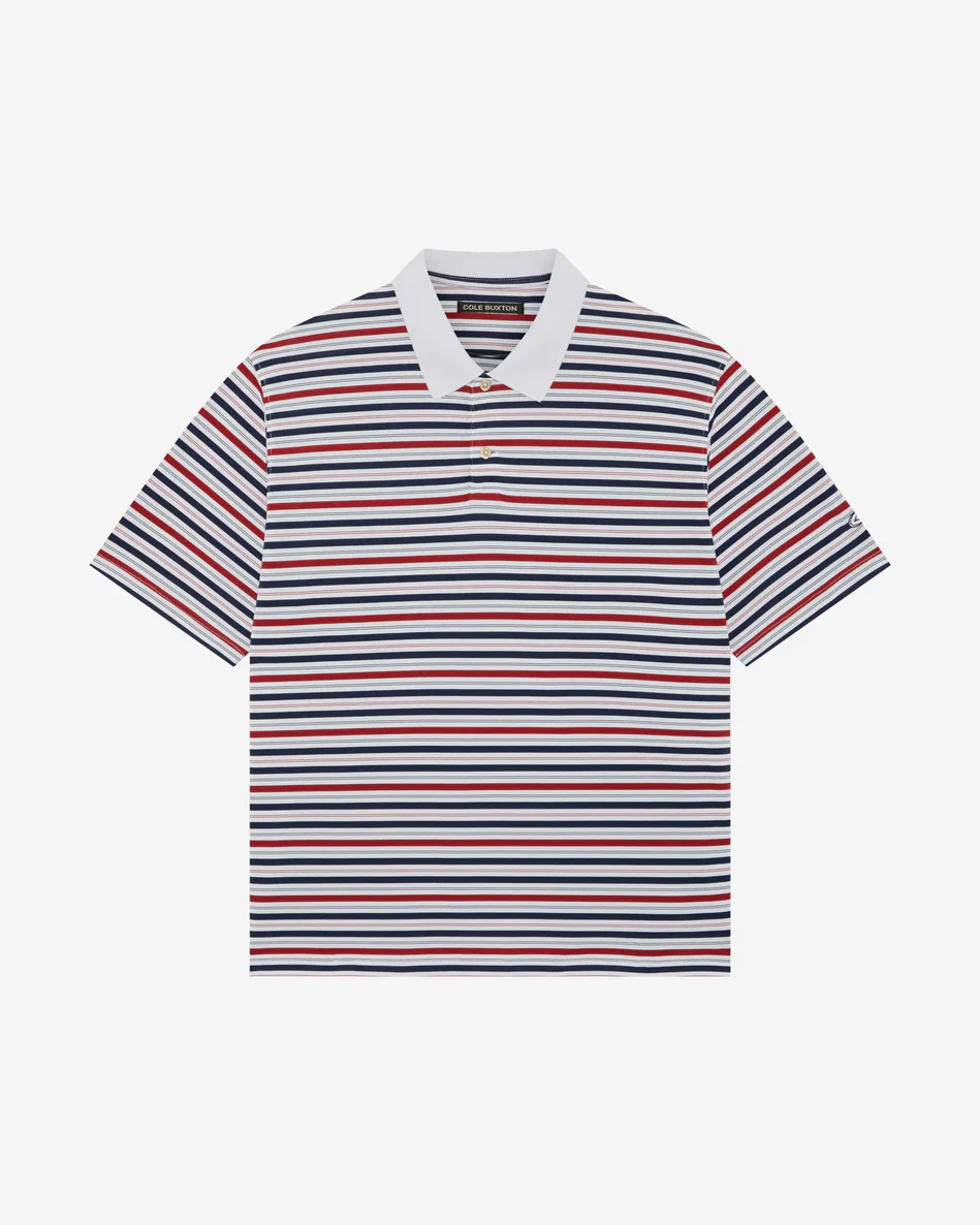 PLAYERS POLO WHITE RED NAVY PLAYERS POLO WHITE/RED/NAVY - Image 1